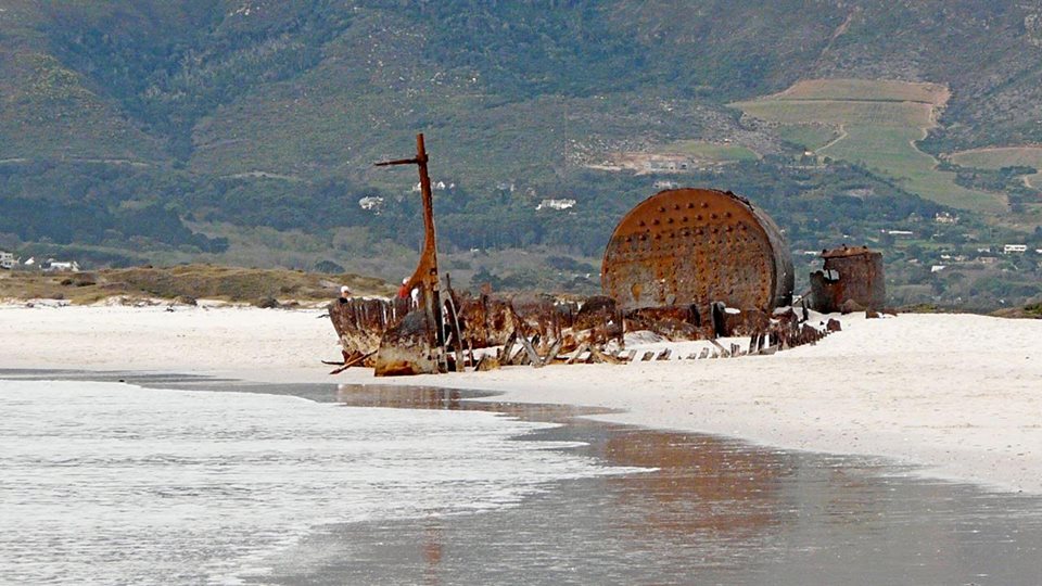Shipwreck on Noordhoek beach